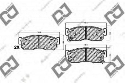 DJ PARTS bp1454 -  Комплект тормозных колодок, дисковый тормоз